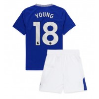 Everton Ashley Young #18 Fußballbekleidung Heimtrikot Kinder 2024-25 Kurzarm (+ kurze hosen)